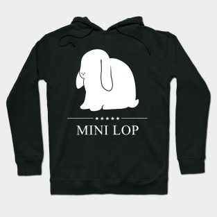 Mini Lop Rabbit White Silhouette Hoodie